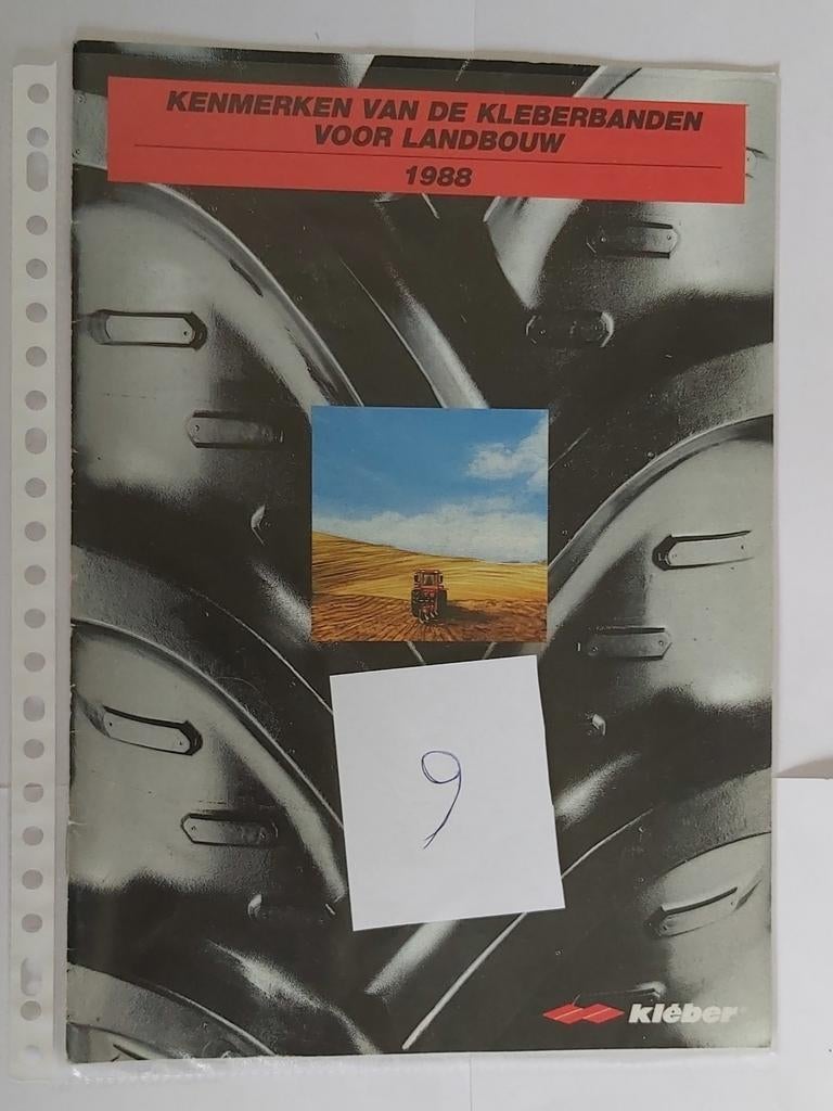 Brochure agricole pneus Kleber, Enlèvement ou Envoi, Comme neuf, Dépliant