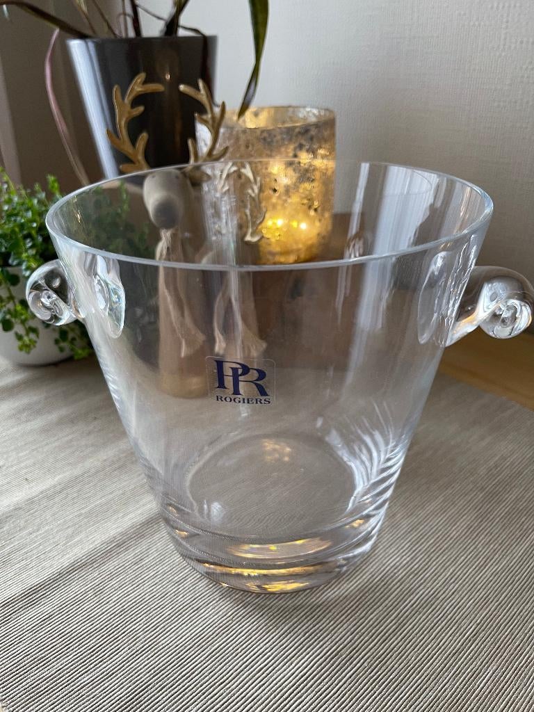 Glazen wijn/champagnekoeler/drankenkoeler Rogiers, Ophalen of Verzenden