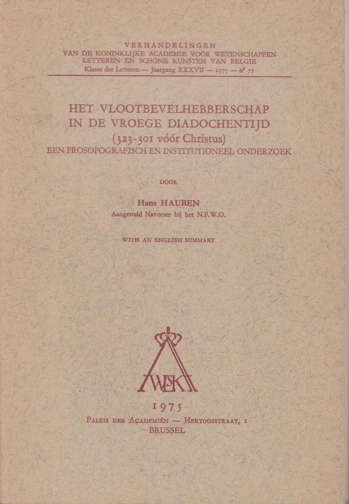 Het vlootbevelhebberschap in de vroege Diadochentijd, Boeken, Oorlog en Militair, Niet van toepassing, Ophalen of Verzenden, Zo goed als nieuw