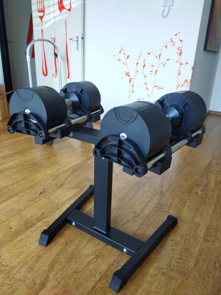 Verstelbare Dumbells: 32kg+Opbergrek+Halterbank! Beste Prijs, Ophalen of Verzenden, Nieuw, Benen, Dumbbell