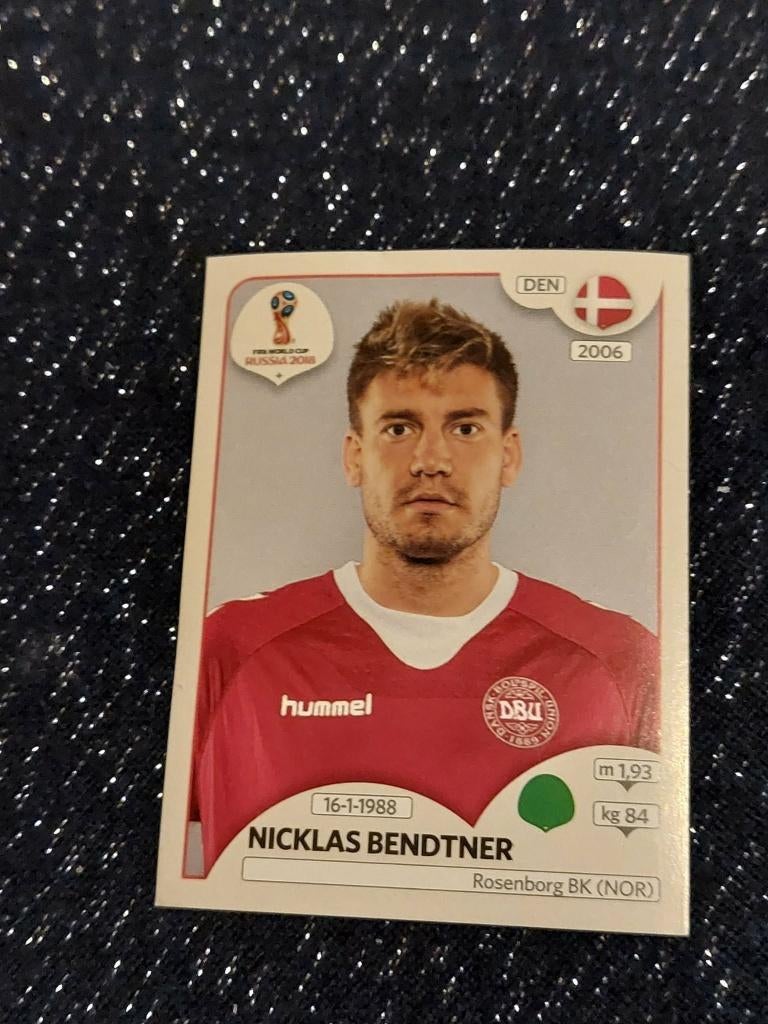 Panini / Sticker / Nicklas Bendtner / Denemarken / WK 2018, Verzenden, Nieuw, Poster, Plaatje of Sticker