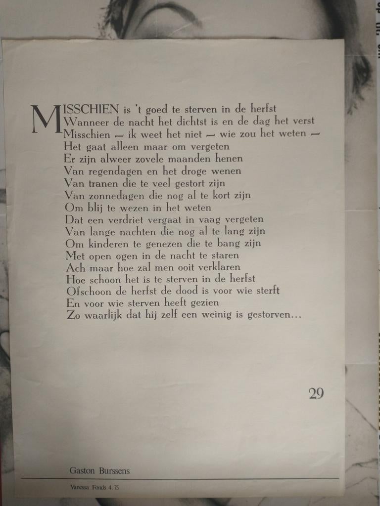 Gaston Burssens Vanessa fonds 4.75, Enlèvement ou Envoi, Utilisé