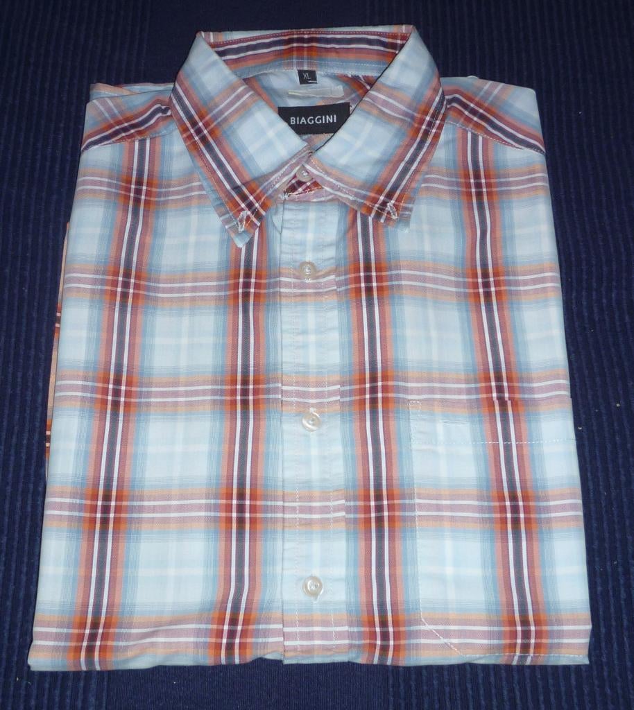 4.Chemise manches courtes pour homme – Taille XL, Ophalen, Gedragen, Blauw