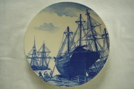 Ancienne assiette Villeroy & Boch bateaux, Antiquités & Art, Enlèvement ou Envoi