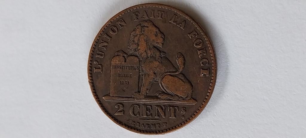 2 cent 1909 frans, Verzenden, Metaal, Losse munt