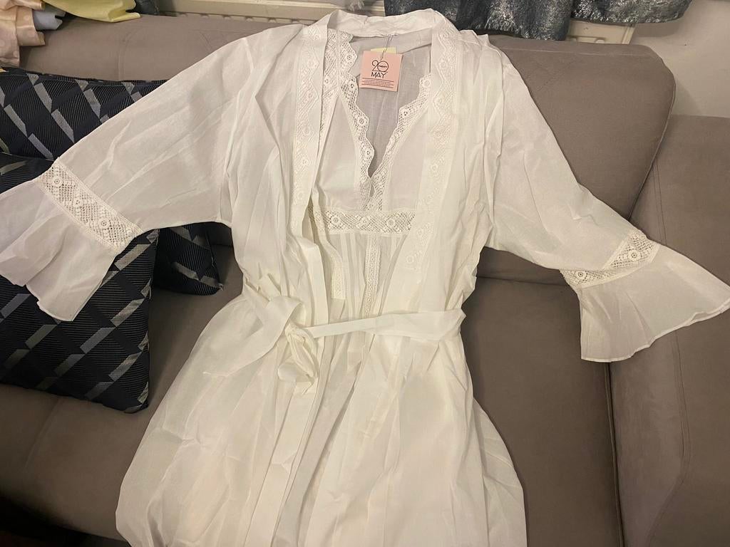 Magnifique ensemble pyjama en Cotton blanc neuf, Enlèvement ou Envoi, Neuf