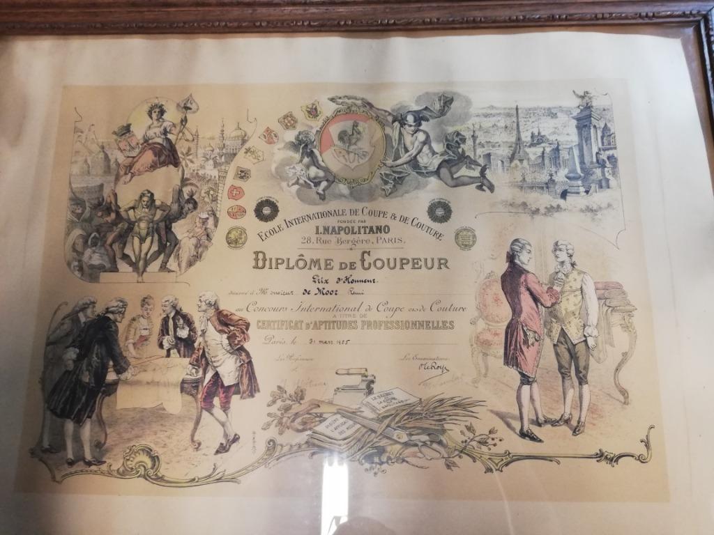 * Ancien diplôme de coiffure, 1925, Collections, Enlèvement, Utilisé