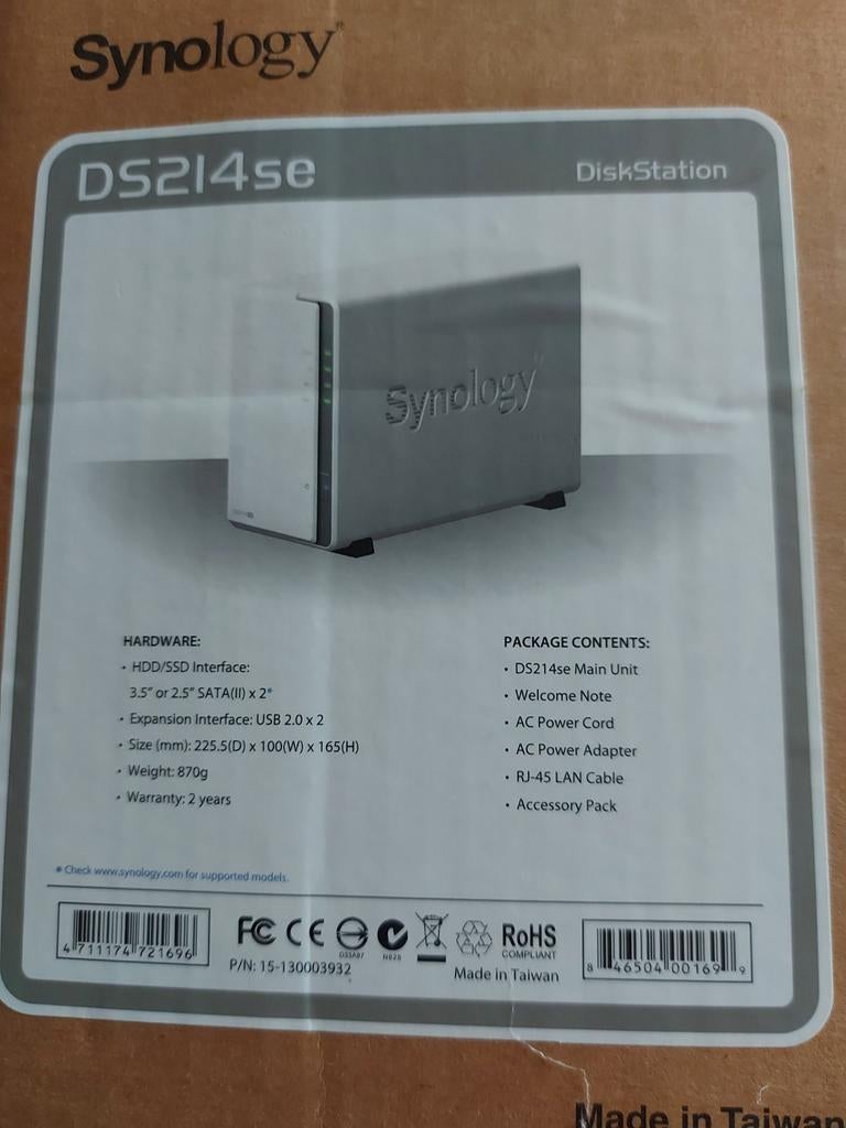 NAS-server Synology, Neuf, HDD, Externe, Serveur