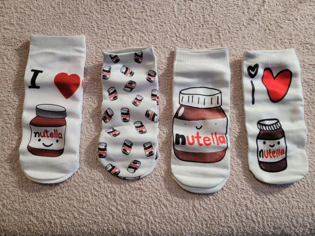 4 paires soquettes thème nutella, Vêtements | Femmes, Chaussettes & Bas