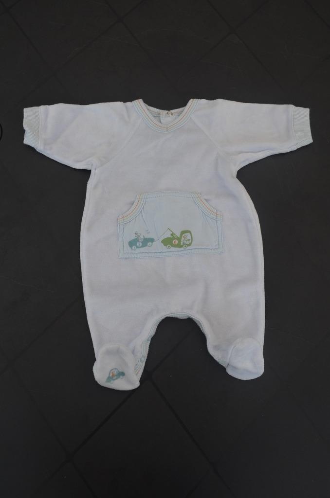 Petit Bateau pyjama met auto blauw maat 50, Nacht- of Onderkleding, Jongetje of Meisje, Ophalen of Verzenden, Petit Bateau