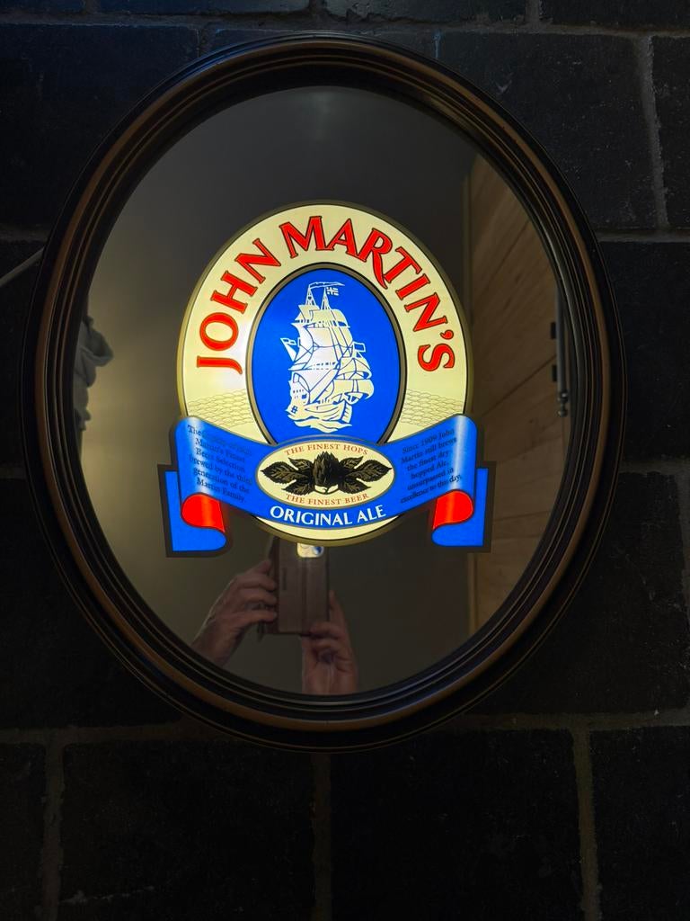 Lichtreclame John martin’s, Verzamelen, Ophalen of Verzenden, Gebruikt