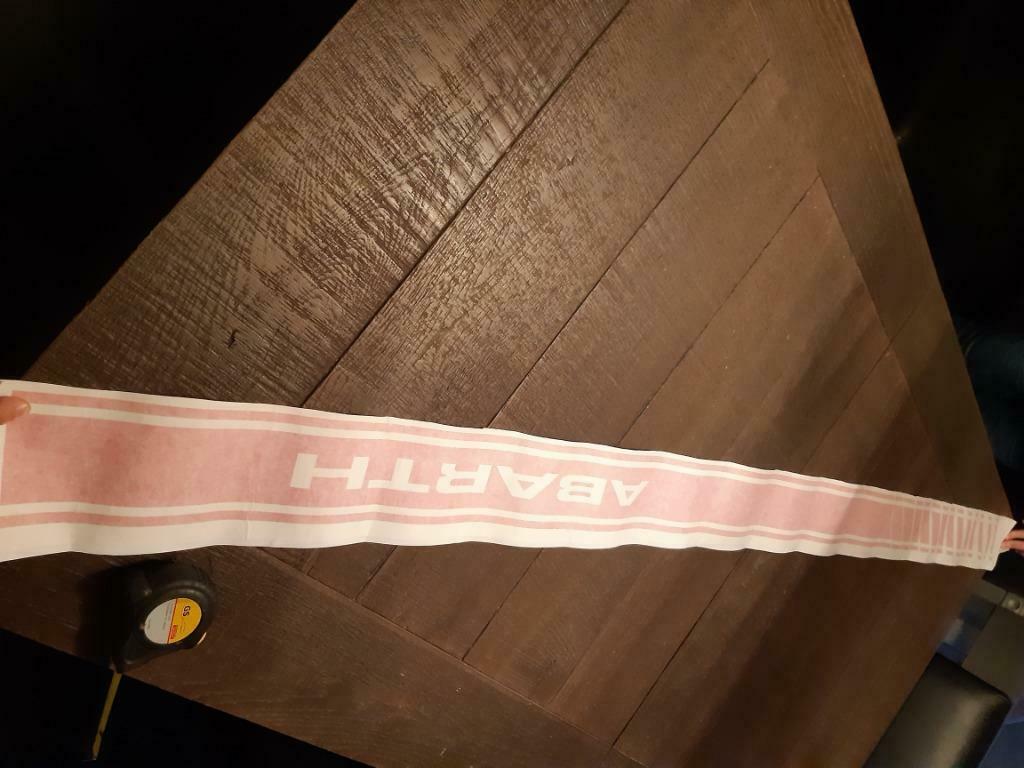 Striping sticker  zijkant rechts Fiat Abarth 10x195 cm, Ophalen of Verzenden, Nieuw, Fiat