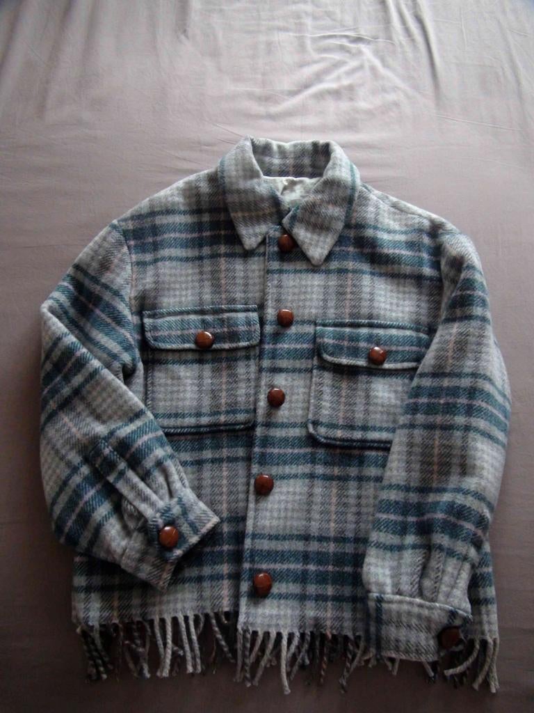 Italiaanse wollen geruit jas/mantel in nieuwe staat M/L, Kleding | Dames, Jassen | Winter, Zo goed als nieuw, Maat 36 (S), Ophalen of Verzenden