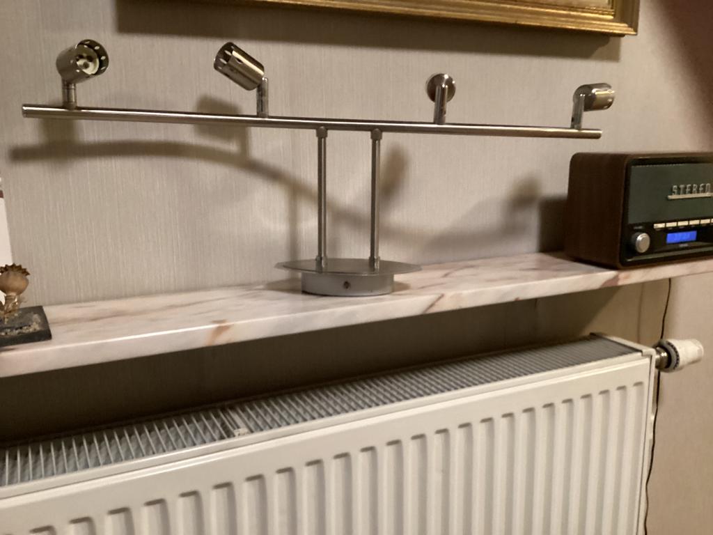 Plafond ledarmatuur met 4 spots, Ophalen of Verzenden, Gebruikt, Plafondspot of Wandspot