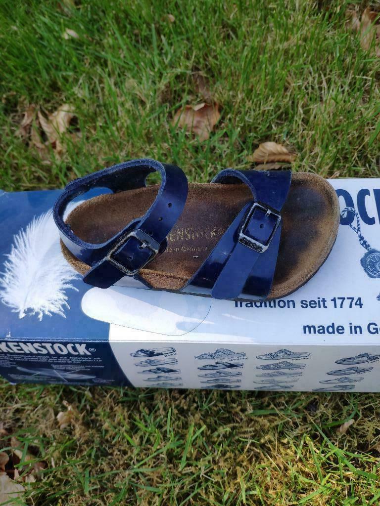 Blauwe Birkenstock sandalen - Birkenstocks - maat 24, Jongen of Meisje, Schoenen, Ophalen of Verzenden, Zo goed als nieuw