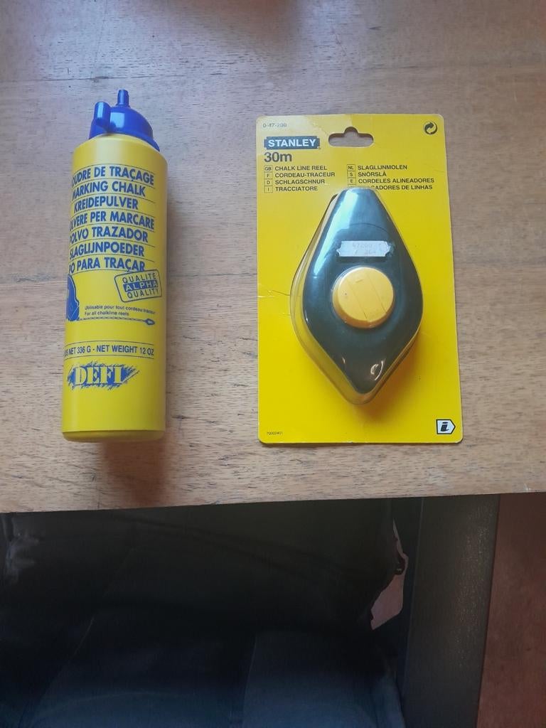 Slaglijn plus poeder, handig voor de doe het zelver, Doe-het-zelf en Bouw, Ophalen of Verzenden, Zo goed als nieuw