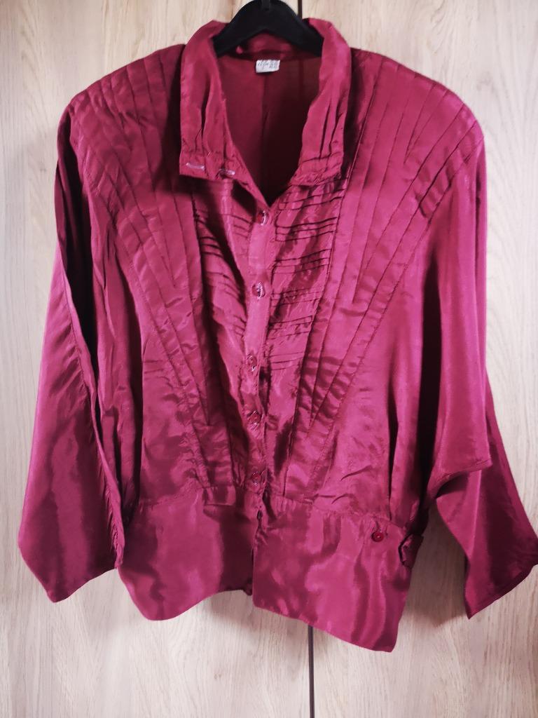 Bordeaux blouse in satijn 38, Kleding | Dames, Ophalen of Verzenden, Gedragen