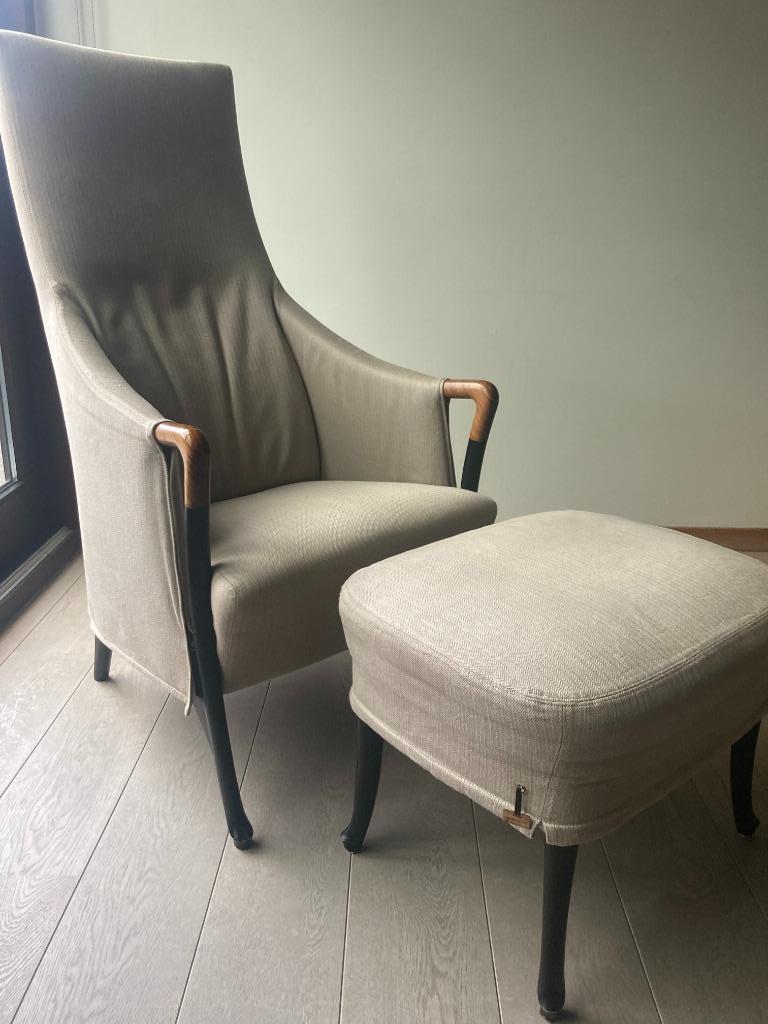 Giorgetti Progetti met voetbankje, Ophalen, Gebruikt, Stof