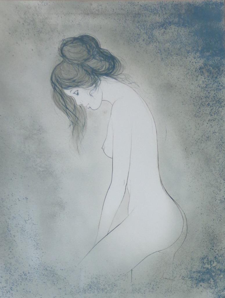 BERNARD CHAROY / SENSUELE VROUW / KLEURLITHO / 69x53cm / SIG, Ophalen of Verzenden