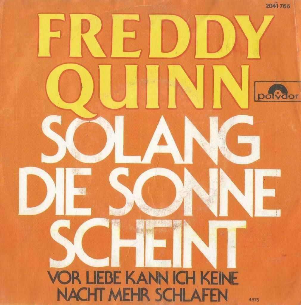 Freddy Quinn – Solang die Sonne scheint – Single, Enlèvement ou Envoi, Pop