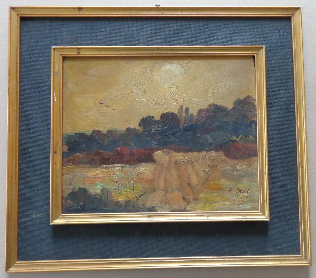 ALBERT STEEL / EXPRESSIONISME / OLIEVERF / 36x41cm / KADER, Antiek en Kunst, Ophalen of Verzenden