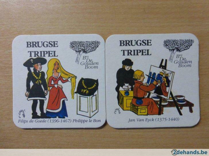 3 bierviltjes  brouwerij de gouden boom  brugse tripel, Enlèvement ou Envoi, Utilisé