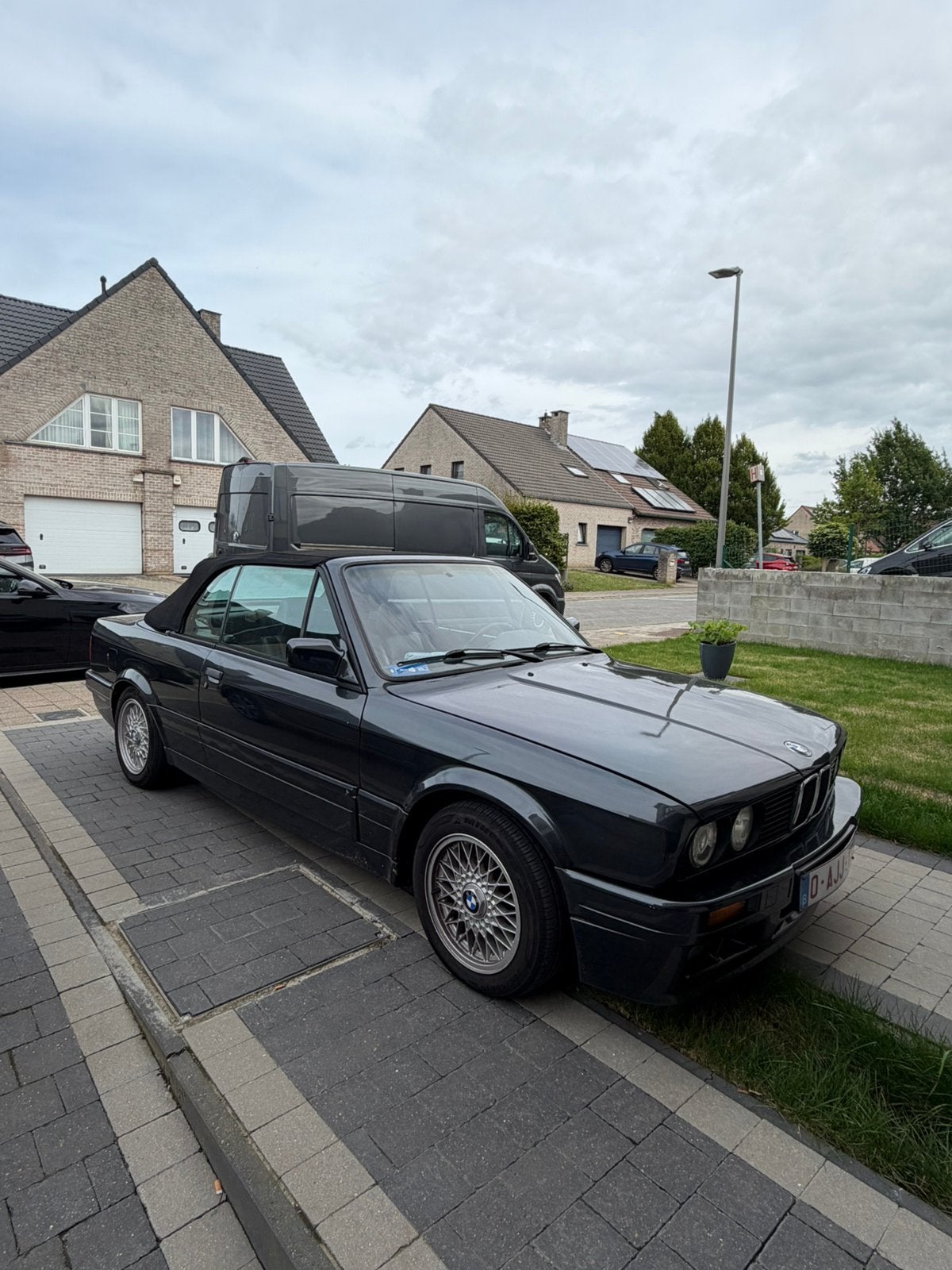 Bmw e30, Auto's, Zwart, Cabriolet, Zwart, Leder