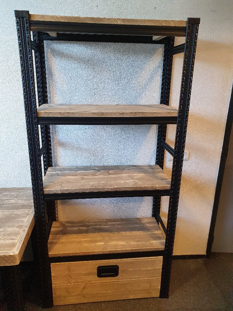 Unieke industriele stellingkast, ladekast in elke maat/vorm, Enlèvement, Neuf, 200 cm ou plus