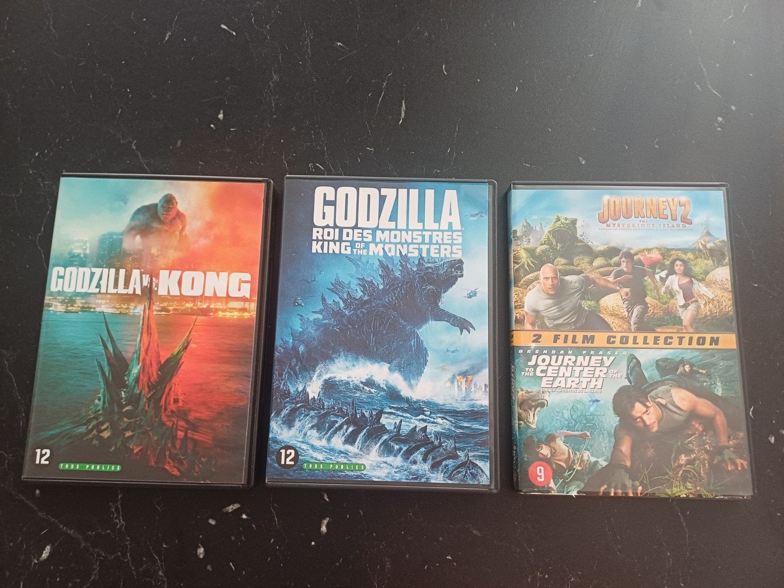 Lot de 4 DVD Sciences fiction  Godzilla-Godzilla VS -Journey, Enlèvement ou Envoi
