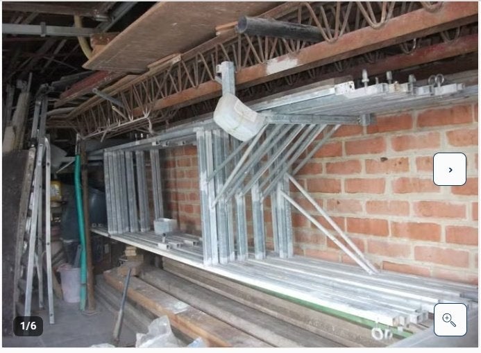 Stelling zelfbouw:13 vertica,stijgers galva,400hgtex80cm di, Enlèvement, Comme neuf, 4 mètres ou plus