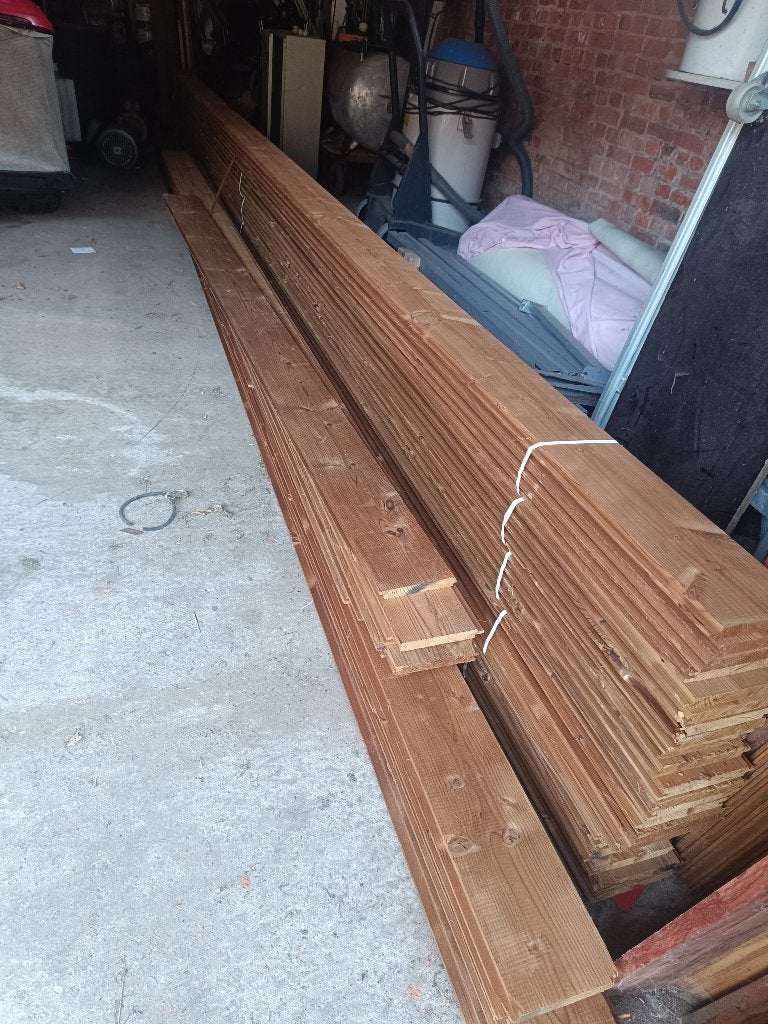Thermowood vuren planchetten, Doe-het-zelf en Bouw, Ophalen, Nieuw, Vuren, Plank