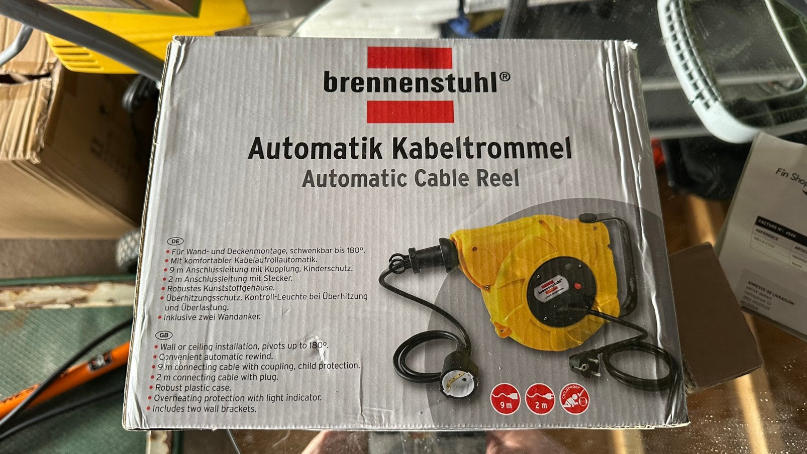 Enrouleur de câble automatique Brennenstuhl, Bricolage & Construction, Électricité & Câbles, Enlèvement ou Envoi, Neuf, Brennenstuhl