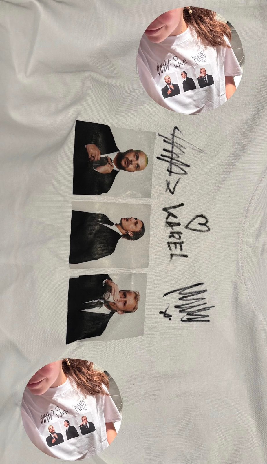 Gesigneerd t-shirt maat M goldband, Ophalen, Zo goed als nieuw, Gesigneerd