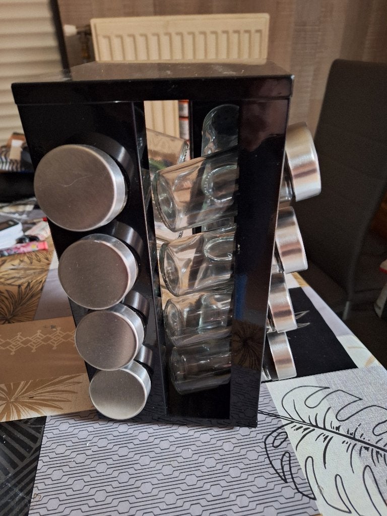 Kruidenrekje, Ophalen, Nieuw, Zwart, Glas