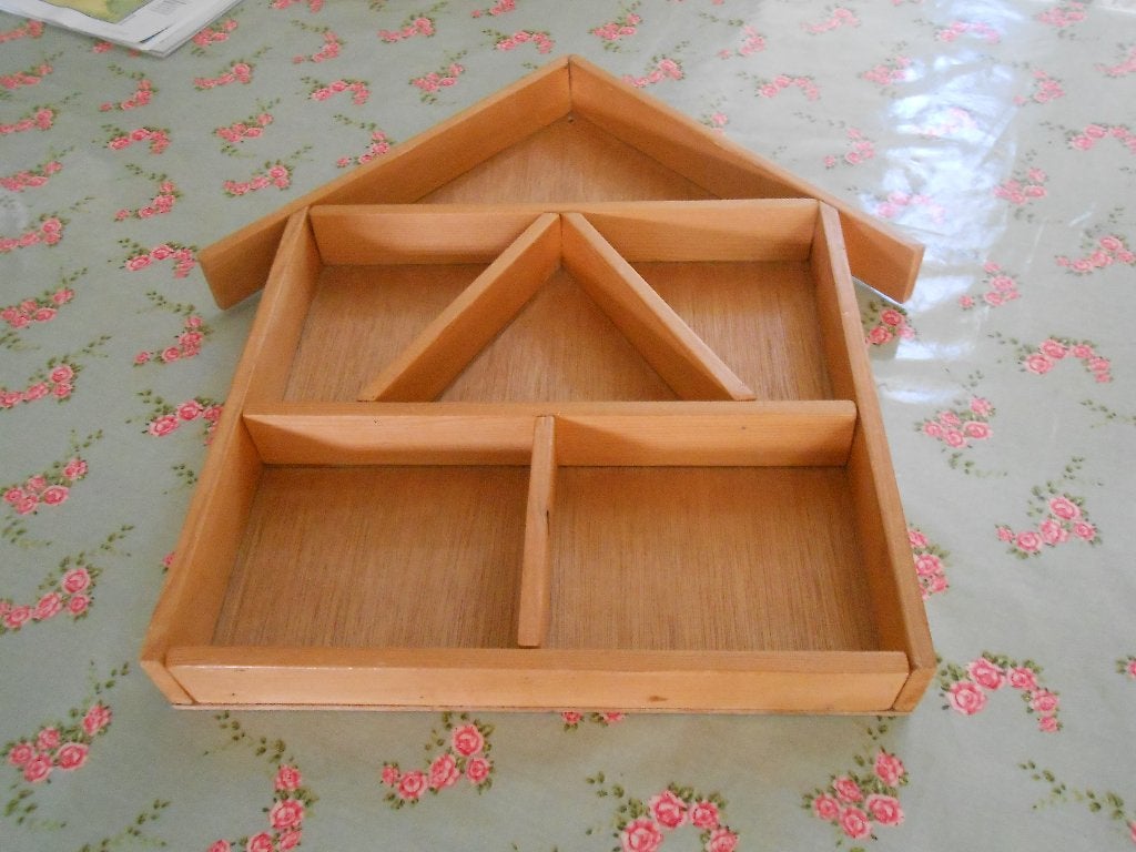 vintage houten virtinekast / letterbak, Ophalen of Verzenden