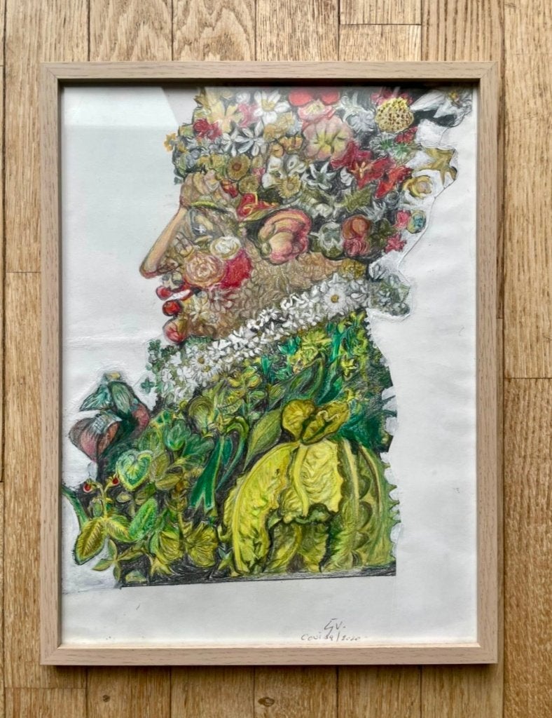 Les 4 saisons - série de 4 portraits inspirés d'Arcimboldo, Antiquités & Art, Art | Dessins & Photographie, Enlèvement ou Envoi