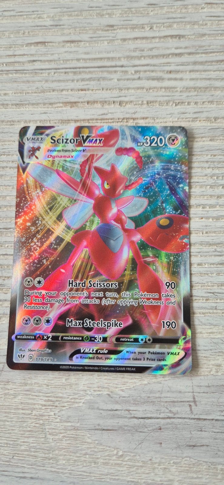pokemonkaart scizor vmax, Enlèvement