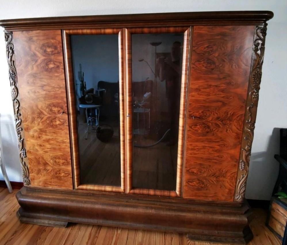 Prachtige Art Deco kast in wortelfineer in perfecte staat, Antiek en Kunst, Ophalen