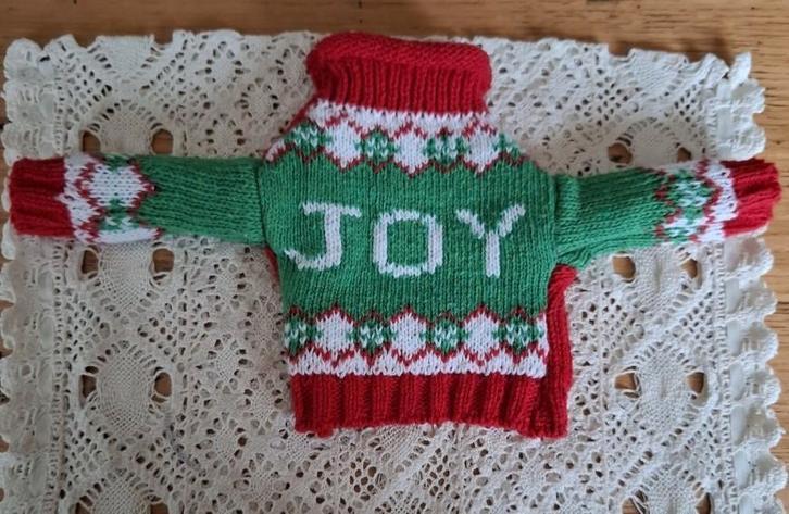 Wijnfles cover , kersttruitje, JOY, Divers, Noël, -, Utilisé, -, -