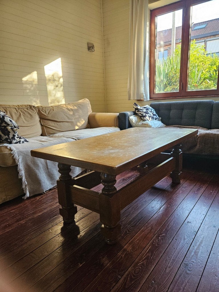 Houten Salontafel, Huis en Inrichting, Ophalen, Gebruikt, 100 tot 150 cm, 50 tot 100 cm