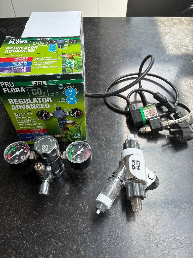 JBL co2 drukventiel + mangeetventiel + inline diffusor, Enlèvement ou Envoi, Utilisé, CO₂-systeem, JBL