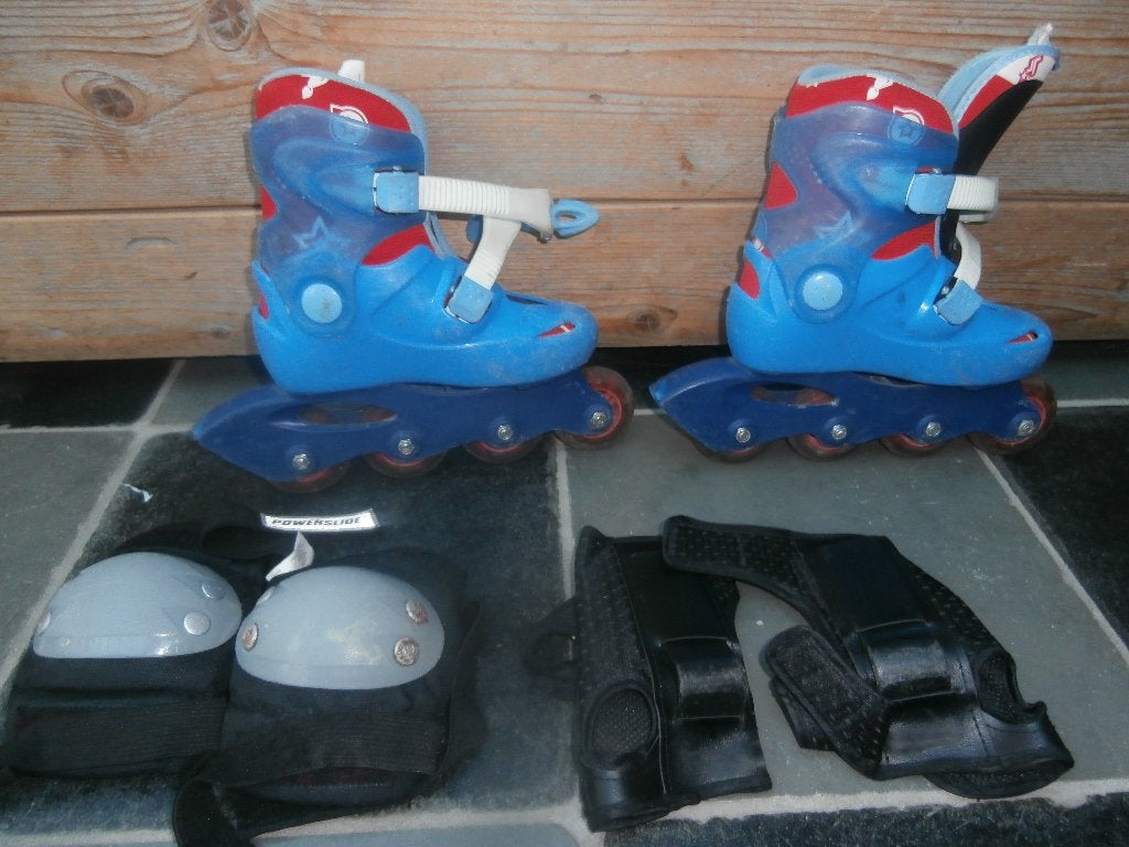 Inlineskates maat 29/30 met bescherming, Kinderen en Baby's, Ophalen of Verzenden, Gebruikt