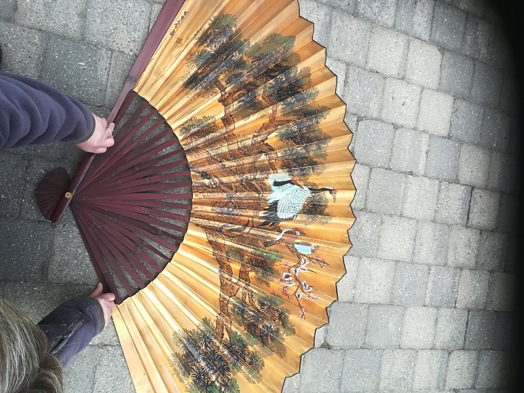 decoratieve waaier, Ophalen
