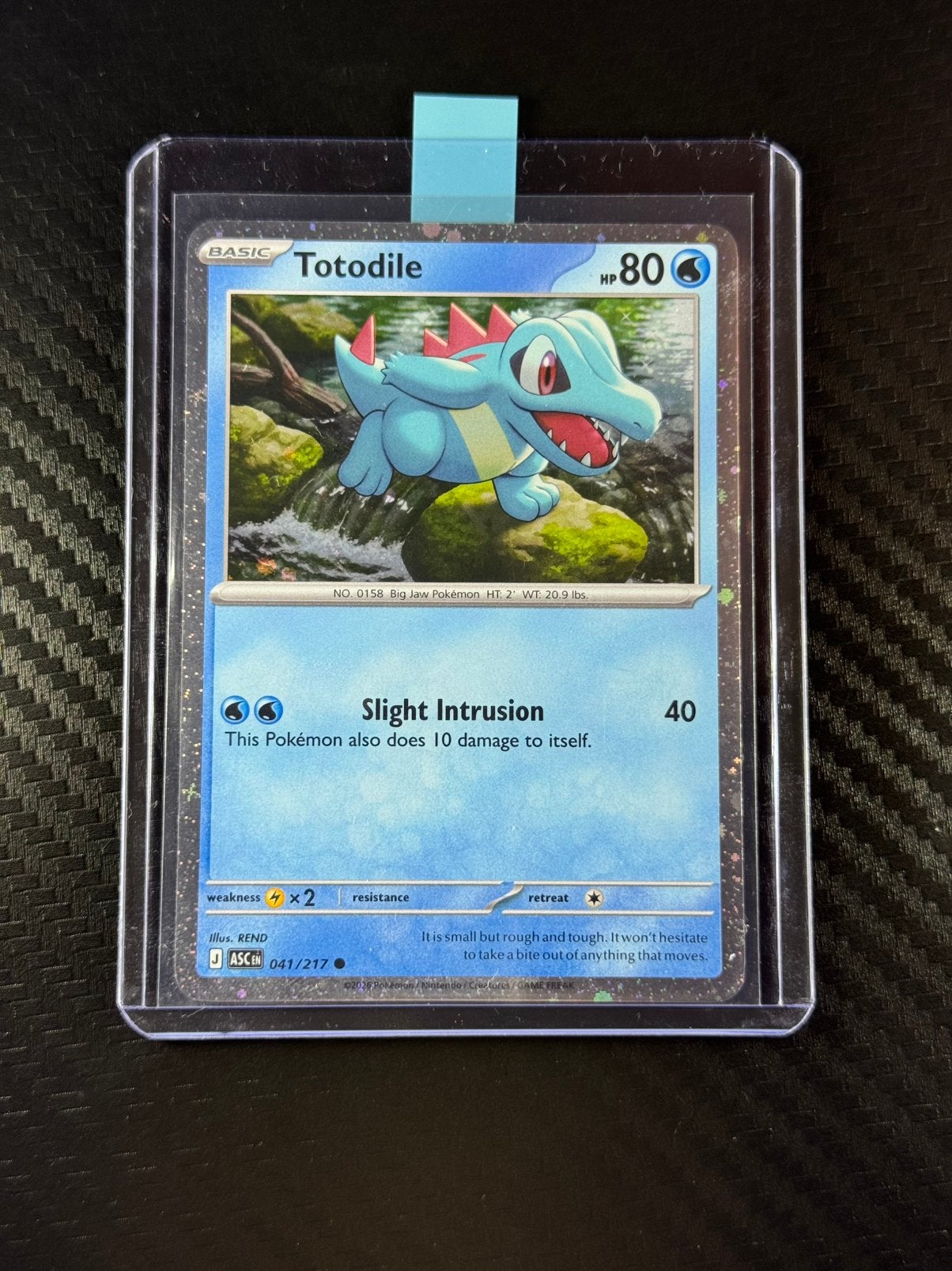 Totodile | Holo | Héros ascensionnés | 2026 | #041 /217, Envoi, Comme neuf
