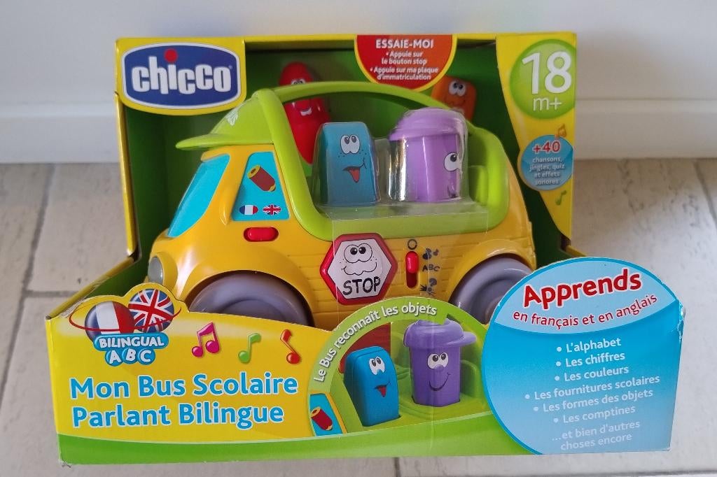 Chicco - Mon Bus Scolaire Parlant – Bilingue FR/UK, Enfants & Bébés, Jouets | Éducatifs & Créatifs, Neuf, Langue et Lecture, Découverte