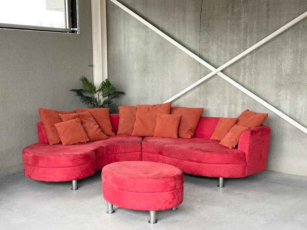 Vintage modulaire sofaset in alcantara 1990s, Huis en Inrichting, Zetels | Zetels, Zo goed als nieuw, Ophalen