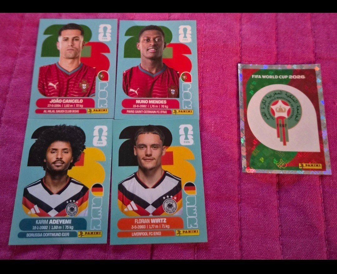 set van 4 WK-stickers + 1 gratis sticker, Verzamelen, Verzenden, Nieuw, Overige typen