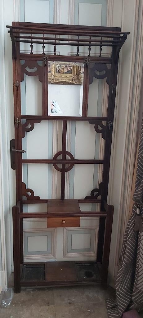 houten kapstok halmeubel, Antiek en Kunst, Ophalen