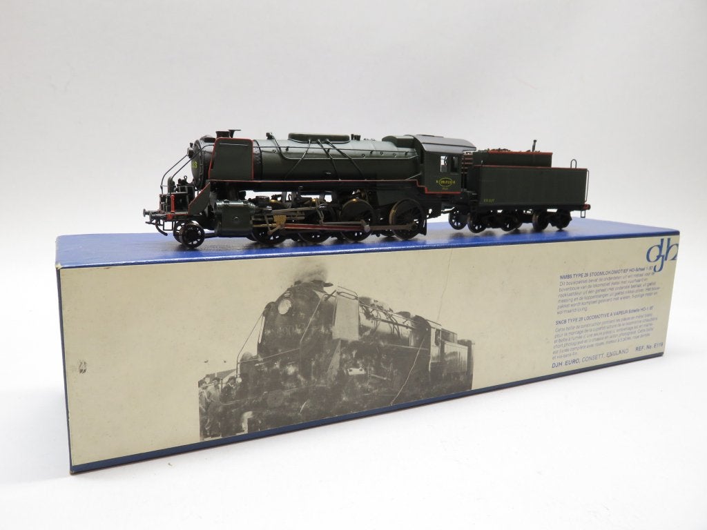 DJH E119 Dampflok NMBS Type 29, Messing HO, Autres marques, Analogique, Enlèvement ou Envoi, Locomotive