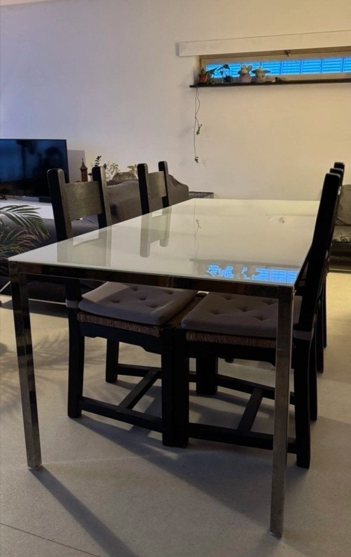 Eettafel IKEA Torsby, 150 à 200 cm, Verre, Enlèvement, Utilisé
